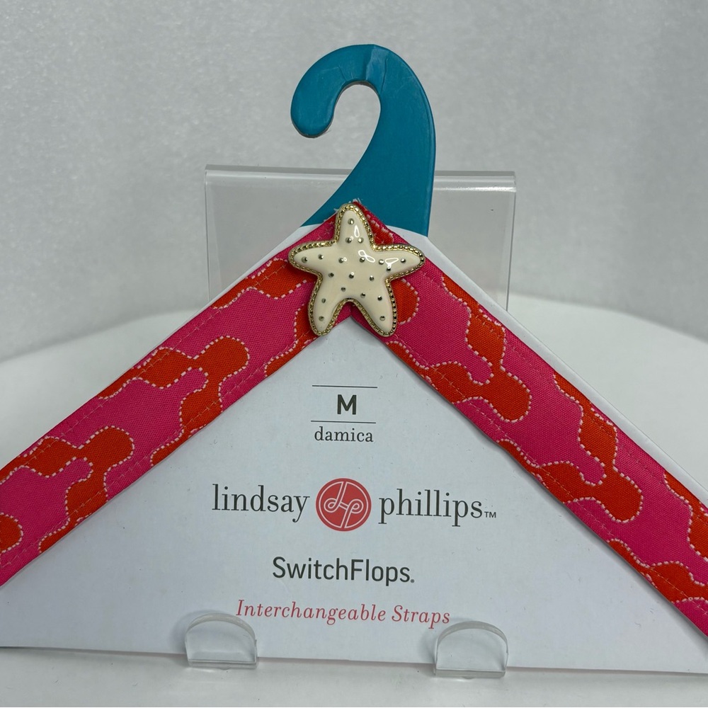 Lindsay Phillips Pink and Red Starfish Strap Size M 7/8
